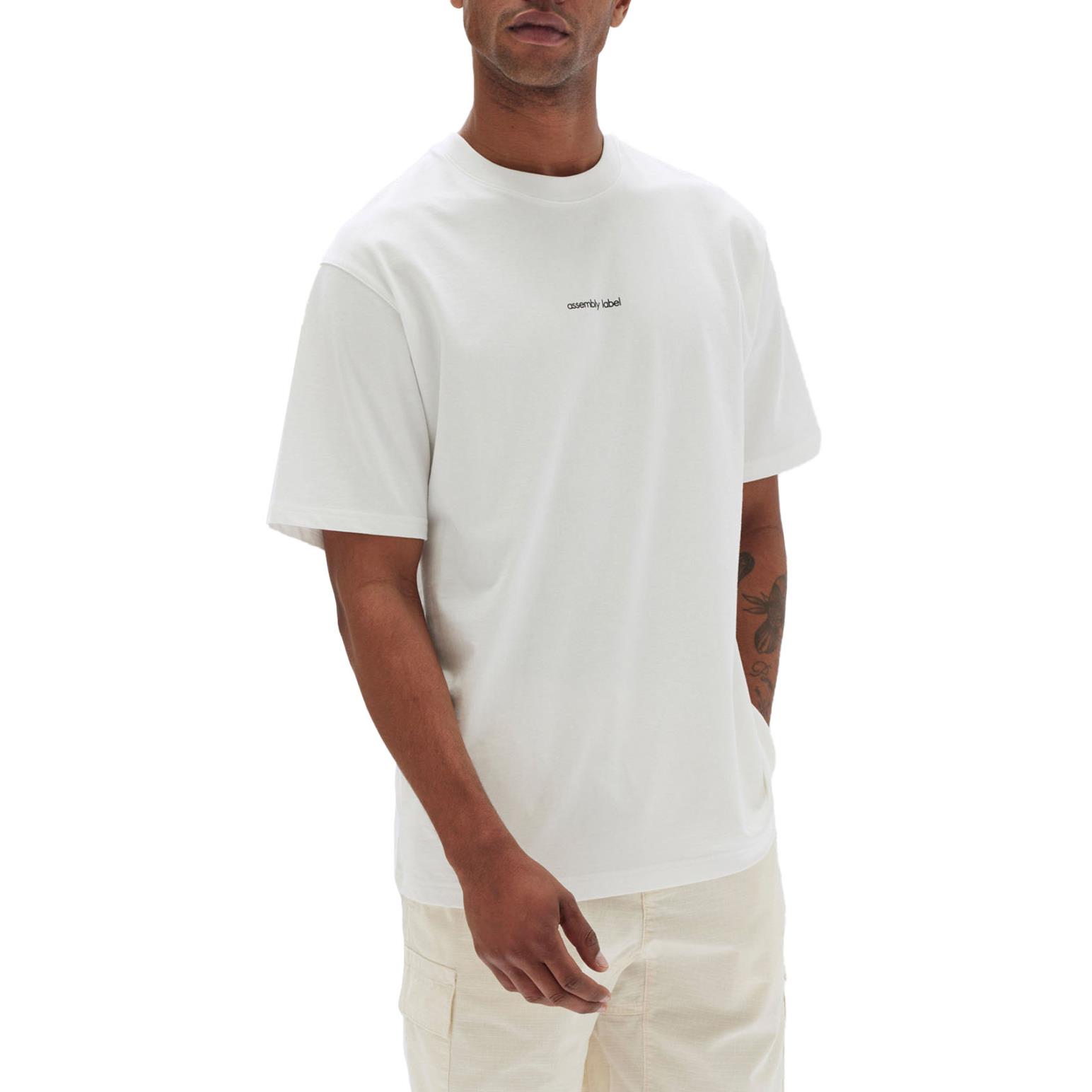 Assembly Label Exhibited Print Short Sleeve Tee Antique White/Black